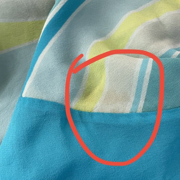 Y2K 2000s Express Blue Pattern Chiffon Mesh O-Ring Halter Midi Dress 2 S Small - Picture 8 of 11